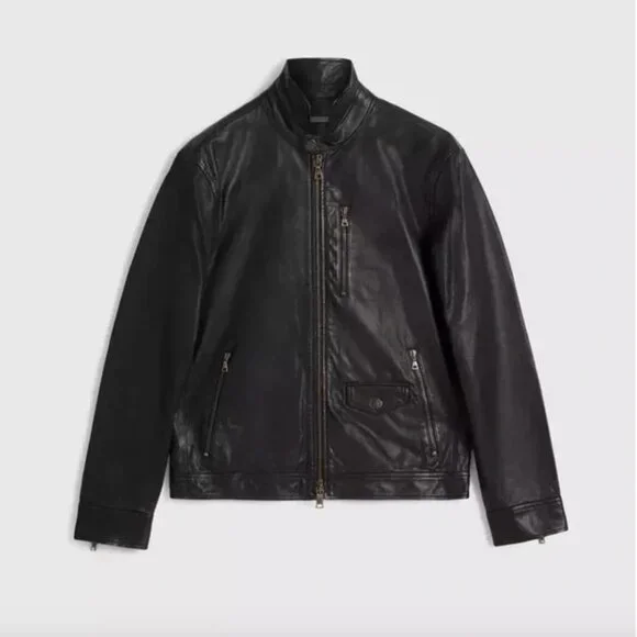 John Varvatos York Leather Jacket. size EU 48 USA 38.